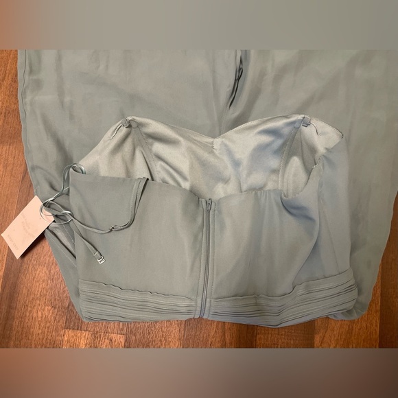 Birdy Grey Green Jumpsuit Wide-Leg High-Waisted - Picture 11 of 14